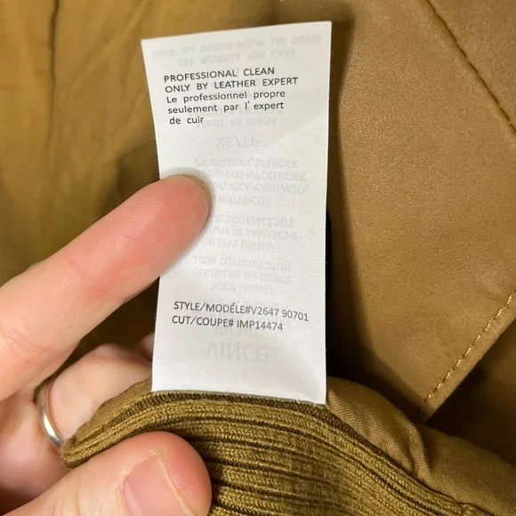 Vince NWOT Goat Leather Moto Jacket Size XS - Picture 8 of 11